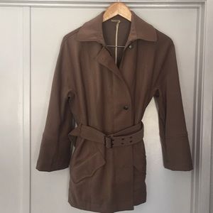 Max Studio Brown Trench Coat: (XS)